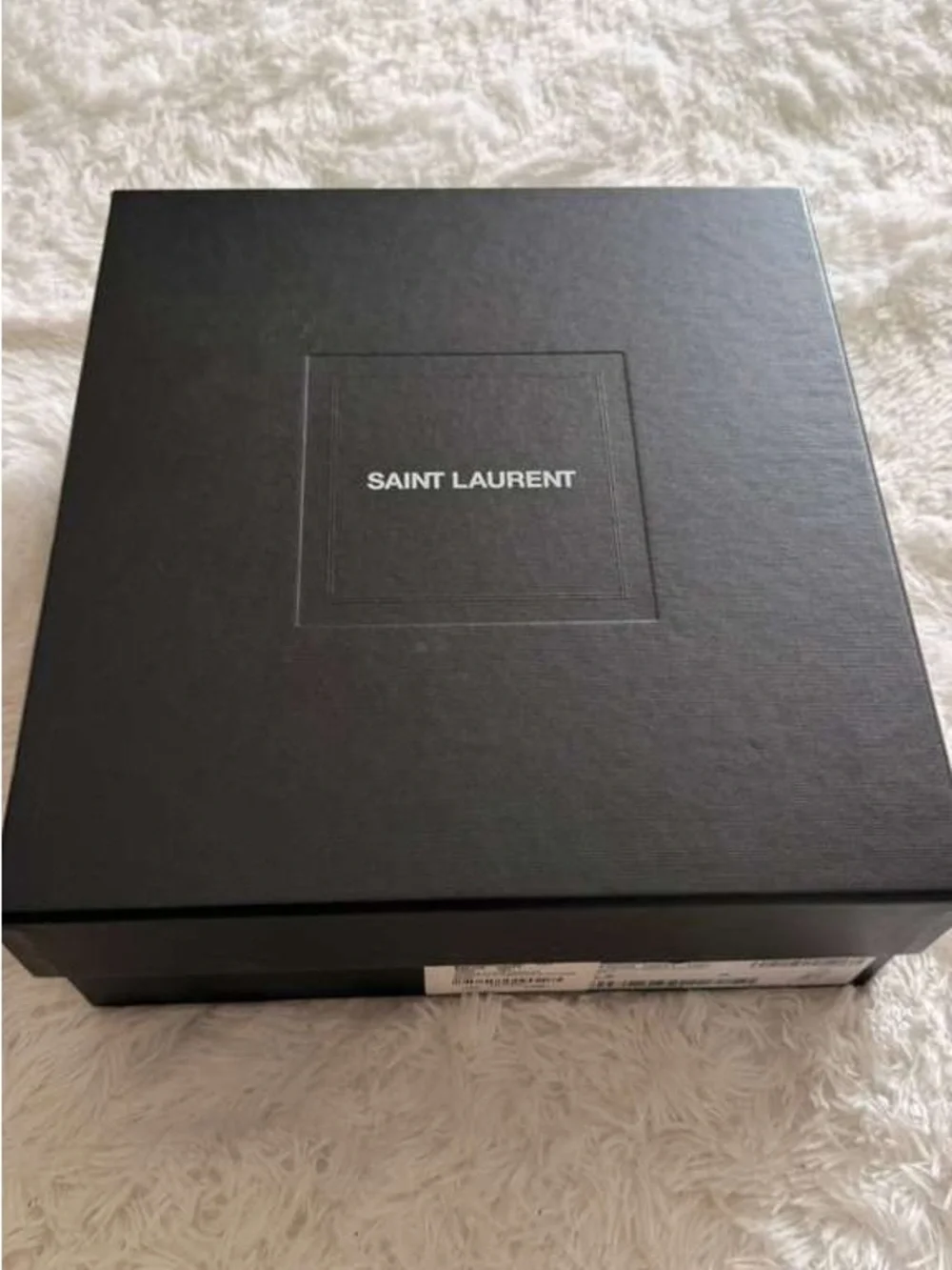 Saint Laurent Black Leather Sandals with Gold YSL Monogram - Picture 3 of 5